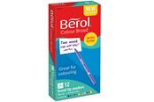 Hobby-Zubehör - Berol Bunte, dicke Faserschreiber, Strichbreite: 1,1 mm – farblich sortiert, 12er-Pack - 2057596