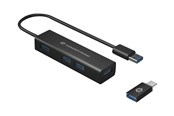 USB-Hubs - Conceptronic HUBBIES06B - hub - 4 ports USB-Hubs - USB 3.2 - 4 - Schwarz - HUBBIES06B