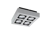 Lampen - EGLO LOKE 1 Aufbauleuchte - alu-gebürstet, chrom, schwarz - 91355