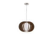 Lampen - EGLO STELLATO 3 Hängeleuchte - nickel-matt/braun, weiss - 95591