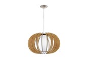 Lampen - EGLO STELLATO 1 Hängeleuchte, ahorn, weiss - 95599