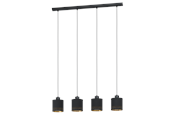 Lampen - EGLO ESTEPERRA Hängeleuchte, schwarz, gold - 99275