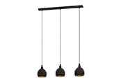 Lampen - EGLO ROCCAFORTE Hängeleuchte, schwarz, gold - 97846