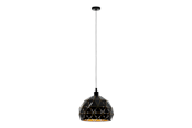 Lampen - EGLO ROCCAFORTE Hängeleuchte, schwarz, gold *DEMO* - 97841