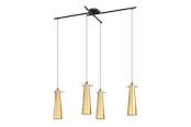 Lampen - EGLO PINTO GOLD Hängeleuchte, klar, gold - 97653
