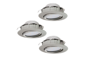 Lampen - EGLO PINEDA Einbauleuchte, nickel-matt - 95859