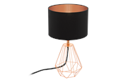 Lampen - EGLO CARLTON 2 Tischleuchte, schwarz, kupfer - 95787