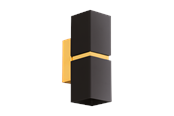 Lampen - EGLO PASSA Wandleuchte, schwarz, gold - 95373