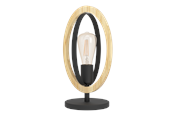 Lampen - EGLO BASILDON Tischleuchte, schwarz, braun - 43464