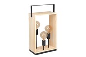 Lampen - EGLO FAMBOROUGH Tischleuchte, schwarz, natur - 43416
