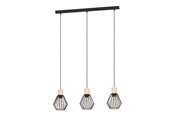 Lampen - EGLO PALMORLA Hängeleuchte, schwarz, braun - 44094