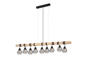 Lampen - EGLO TOWNSHEND 5 Hängeleuchte, schwarz, braun - 44077