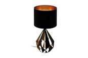 Lampen - EGLO CARLTON 5 Tischleuchte, schwarz, kupfer - 43077
