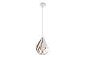 Lampen - EGLO CARLTON 1 Hängeleuchte, weiss, gold - 43001