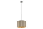Lampen - EGLO MASERLO Hängeleuchte, taupe, gold - 31602
