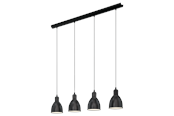 Lampen - EGLO PRIDDY Hängeleuchte, schwarz, weiss - 49466
