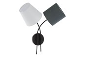 Lampen - EGLO ALMEIDA Wandleuchte - schwarz/weiss, anthrazit - 95193