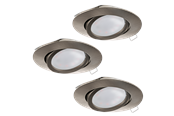 Lampen - EGLO TEDO Einbauleuchte, nickel-matt - 31689