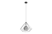 Lampen - EGLO VERNHAM Hängeleuchte, schwarz-transparent - 43481