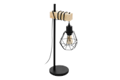 Lampen - EGLO TOWNSHEND 5 Tischleuchte, schwarz, braun - 44079