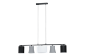 Lampen - EGLO ALMEIDA 1 Hängeleuchte, schwarz, grau, weiss - 98588
