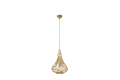 Lampen - EGLO AMSFIELD Hängeleuchte, braun - 49772