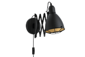 Lampen - EGLO TREBURLEY Wandleuchte, schwarz, gold - 43184