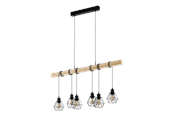 Lampen - EGLO TOWNSHEND 5 Hängeleuchte, schwarz, braun - 44076