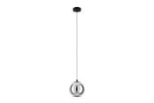 Lampen - EGLO ARISCANI Hängeleuchte, schwarz-transparent - 98651