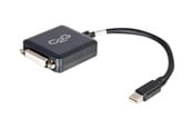 Kabel und Drähte - C2G 20cm Mini DisplayPort to DVI Adapter - Thunderbolt to Single Link DVI-D Converter M/F - Black - DisplayPort cable - 20 cm - 84311