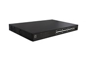 Switches - LevelOne GEP-2821 28-Port Gigabit PoE Switch 24 PoE Outputs 2 x Gigabit RJ45 2 x Gigabit SFP 802.3at/af PoE 390W - GEP-2821