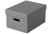 Archivierung und Aufbewahrung - Esselte Home Aufbewahrungsboxen Mittel, 3 Stück Grau - 628283