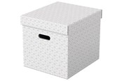 Archivierung und Aufbewahrung - Esselte Home Aufbewahrungsboxen Cube Groß, 3 Stück Weiß - 628288