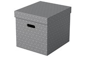 Archivierung und Aufbewahrung - Esselte Home Aufbewahrungsboxen Cube Groß, 3 Stück Grau - 628289