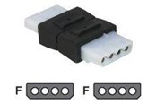 Kabel und Drähte - DeLOCK power connector adaptor - 4 PIN internal power to 4 PIN internal power - 65045