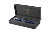 Utensilien zum Schreiben und Zeichnen - Parker Sonnet Tintenroller | Blaue Lackierung | feine Spitze | Schwarze Tinte | Geschenkbox - 1931535