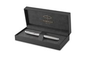 Utensilien zum Schreiben und Zeichnen - Parker Sonnet Füller | Edelstahl mit Palladiumzierteilen | Füllfederhalter mit feiner Feder | Geschenkbox - 1931509