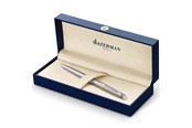 Utensilien zum Schreiben und Zeichnen - Waterman Hémisphère Kugelschreiber | Edelstahl mit Chromzierteile | Mittlere Spitze | Blaue Tinte | Geschenkbox - 3501170920473