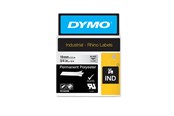 Papier, Fotopapier und Etiketten - DYMO Rhino Industrie Permanente Polyesteretiketten | 19 mm x 5,5 m | Schwarz auf Transparent - 622290