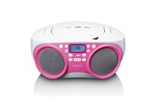 CD-Player - Lenco SCD-301PK - Portable FM radio with CD MP3 - Pink/White - SCD-301PK