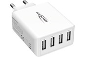 Handys - Adapter und Ladegeräte - ANSMANN HOME CHARGER HC430 USB- LADER / NETDEL 4 USB-PORTE - 1001-0113