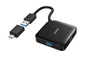 USB-Hubs - Hama - hub - 4 ports USB-Hubs - USB 3.1 - 4 - Schwarz - 00200116