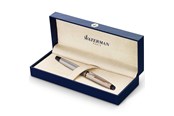 Utensilien zum Schreiben und Zeichnen - Waterman Expert Tintenroller | Edelstahl | Zierteile aus 23 K Gold| feine Spitze | Schwarz | Geschenkbox - S0951980