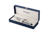 Utensilien zum Schreiben und Zeichnen - Waterman Expert Kugelschreiber | Edelstahl mit Chromzierteile | Mittlere Spitze | Blaue Tinte | Geschenkbox - S0952100