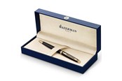 Utensilien zum Schreiben und Zeichnen - Waterman Hémisphère Kugelschreiber | Mattschwarz mit Zierteile aus 23 K Gold | Mittlere Spitze | Blaue Tinte | Geschenkbox - S0920770