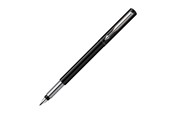 Utensilien zum Schreiben und Zeichnen - Parker Vector Fountain Pen | Blue with Chrome Trim | Medium Nib | Blue Ink | Hangtab - S0881011