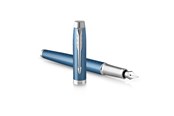 Utensilien zum Schreiben und Zeichnen - Parker IM Füller | Blaugraue Premium-Lackierung mit Chromverzierung | Füllfederhalter mit feiner Feder und blauer Tinte | Geschenkbox - 2143651