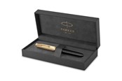 Utensilien zum Schreiben und Zeichnen - Parker 51 Füller | Luxuriöser Schwarzer Schaft mit Goldzierteilen | Federstärke F in 18k Gold mit schwarzer Tintenpatrone | Geschenkbox - 2123511