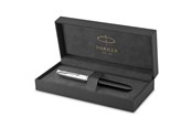 Utensilien zum Schreiben und Zeichnen - Parker 51 Füller | Schwarzer Schaft mit Chromfarbenen Zierteilen | Füllfederhalter mit feiner Feder und Schwarzer Tintenpatrone | Geschenkbox - 2123491