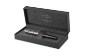 Utensilien zum Schreiben und Zeichnen - Parker Sonnet Füller | Premium Metal & Grey Satinierung mit Rotgoldbeschichtung | Füllfederhalter Feine 18 Karat Goldfeder mit schwarzer Tintenpatrone | Geschenkbox - 2119788